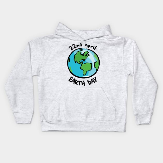 Earth Day Kids Hoodie by Unelmoija